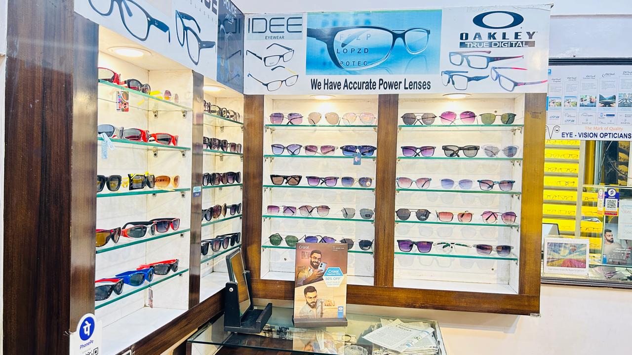Sunglasses collection display — Optical Store Hyderabad