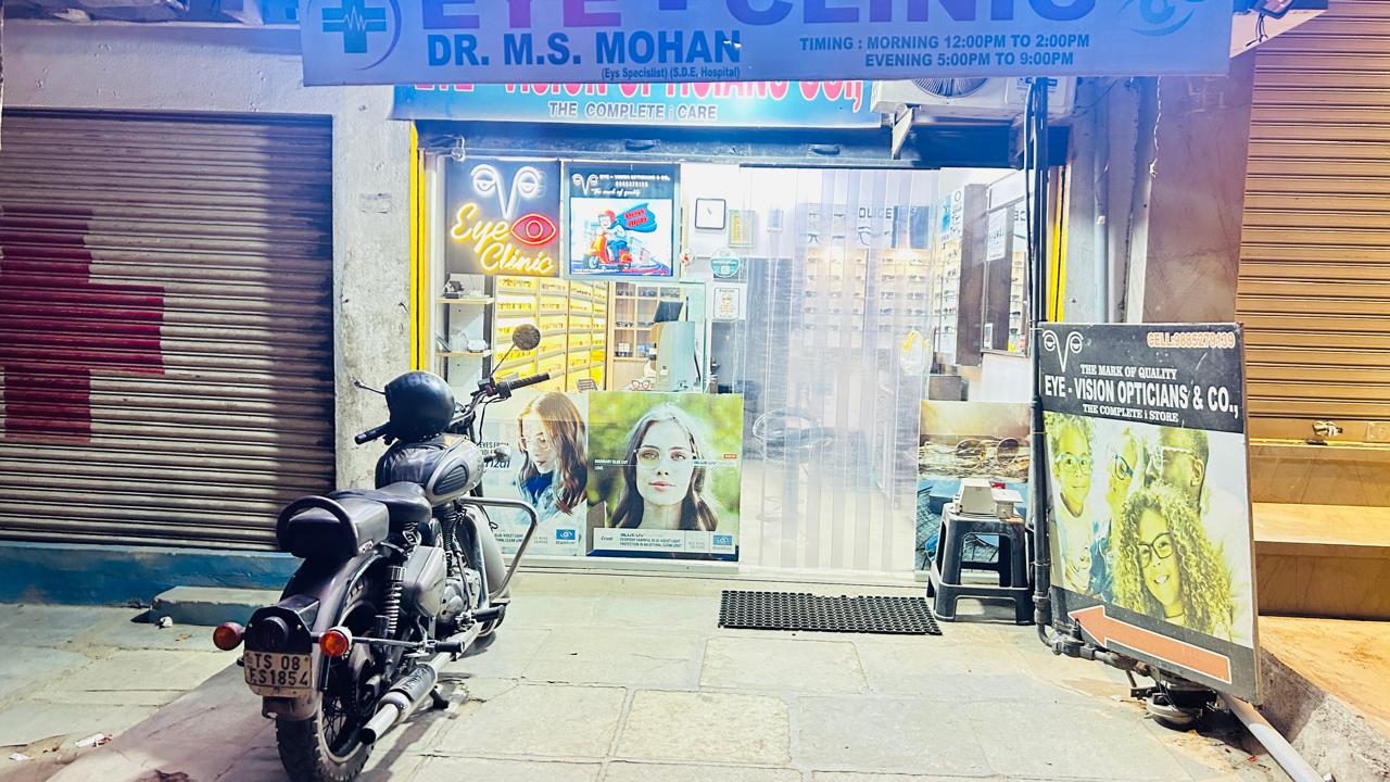 Eye Vision Opticians & Co. shopfront — Hyderabad Opticals